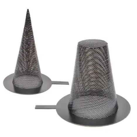 Conical temporary strainer